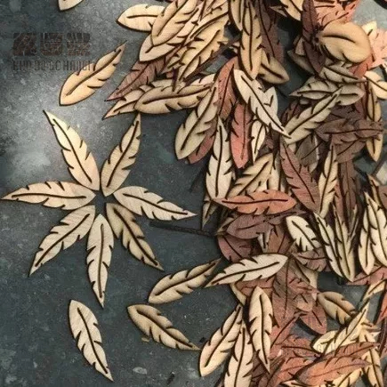 Miếng Gỗ Họa Tiết Hoạ Hình Trang Trí Giáng Sinh Nhiều Màu Kiểu Retro Ngẫu Nhiên - Khodogohanoi