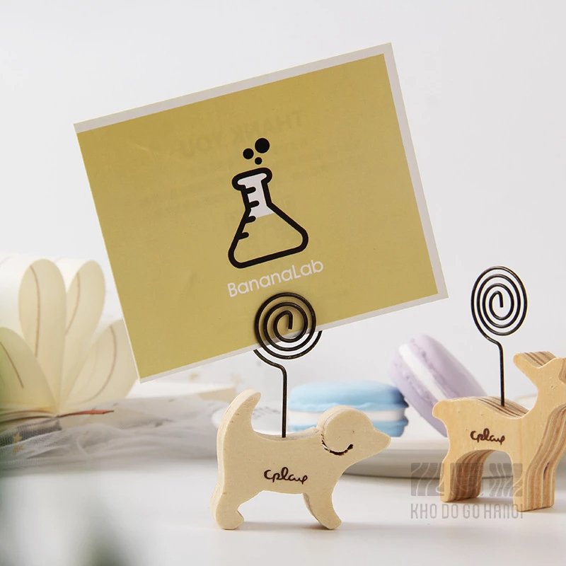 Kẹp ảnh, kẹp gỗ kẹp giấy nhiều hình thú siêu xinh gắn ảnh đế gỗ decor, phụ kiện chụp ảnh trang trí để bàn, treo postcard