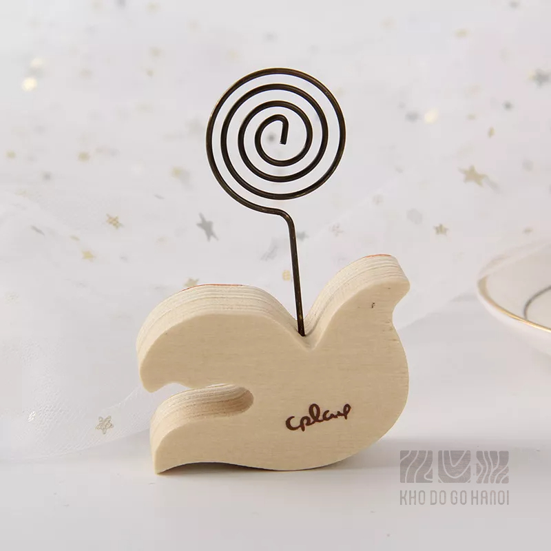 Kẹp ảnh, kẹp gỗ kẹp giấy nhiều hình thú siêu xinh gắn ảnh đế gỗ decor, phụ kiện chụp ảnh trang trí để bàn, treo postcard