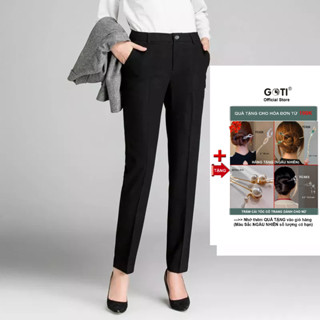 GOTI Quần Tây Nữ Công Sở Cao Cấp Cạp Vừa Dáng Đứng Kiểu Hàn Quốc Nhiều Màu