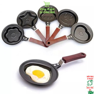 Chảo Chiên Trứng, Làm Bánh Mini Chống Dính Nhiều Hình Ngộ Nghĩnh, Chảo Chiên Trứng Mini 12cm Không Dính Rán Trứng Phồng