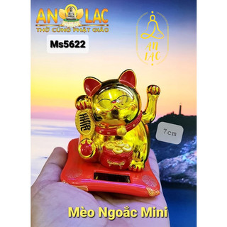 Mèo may mắn thu hút tài lộc - ngoắc siêu sung - để bàn siêu xinh - sử dụng năng lượng mặt trời mt