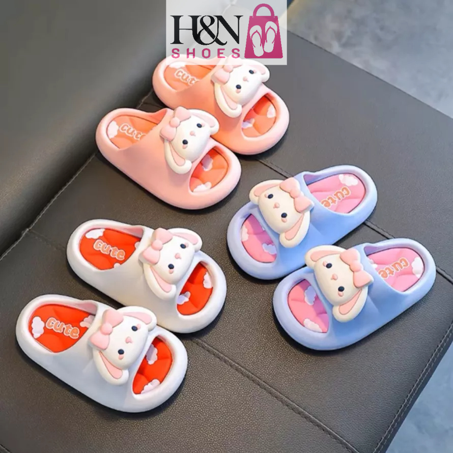 Dép đầu búp bê Chống Trượt Thoải Mái Chống Mòn Hình Thỏ CUTE Cho Bé Gái