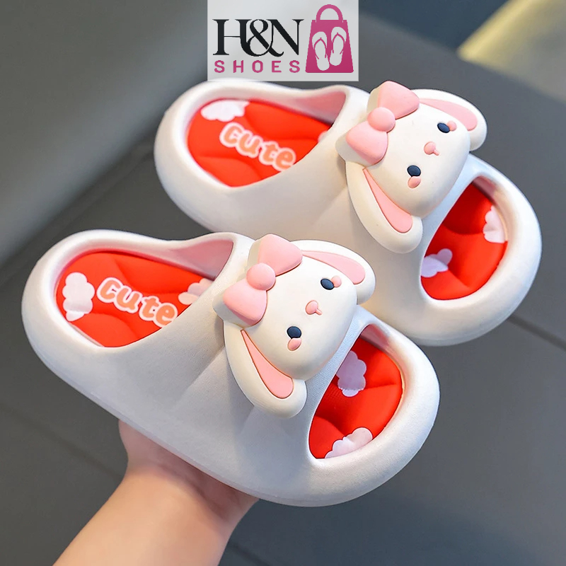 Dép đầu búp bê Chống Trượt Thoải Mái Chống Mòn Hình Thỏ CUTE Cho Bé Gái