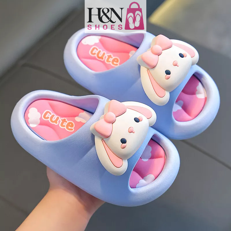 Dép đầu búp bê Chống Trượt Thoải Mái Chống Mòn Hình Thỏ CUTE Cho Bé Gái