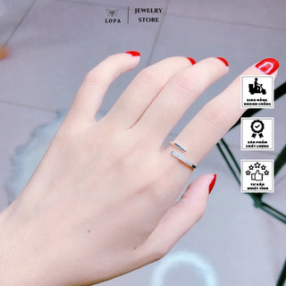[Hàng chính hãng]Nhẫn que bạc ta freesize chính Hãng-Bạc LOPA