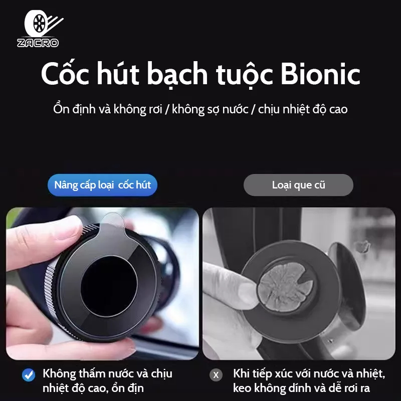 Gương Cầu Lồi Cặp ô tô gương cầu lồi mini hít chân kính  xoay 360 đảm bảo an toàn khi di chuyển Điểm Mù Sử Dụng Đế Hút K