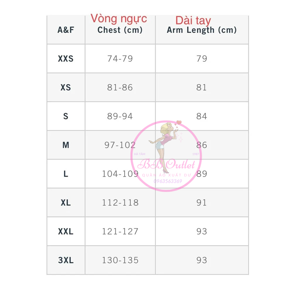 Áo cotton dài tay áo giữ nhiệt nam Aber crom bie & Fitch - mới 100% không có tag