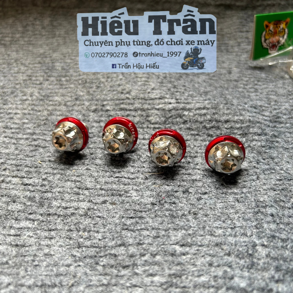 Combo 4 Ốc Salaya Gắn Tay Sách Wave 50-100-110 kèm long đền