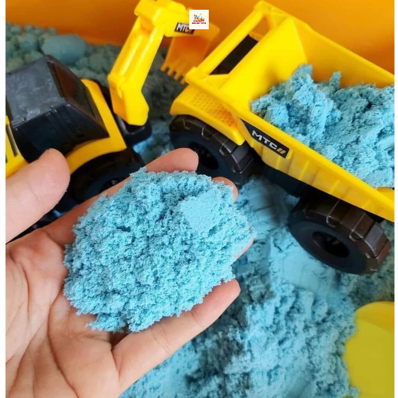Đồ chơi cát động lực cao cấp cho bé kèm bộ khuôn lâu đài cát sinh vật biển và xe công trình
