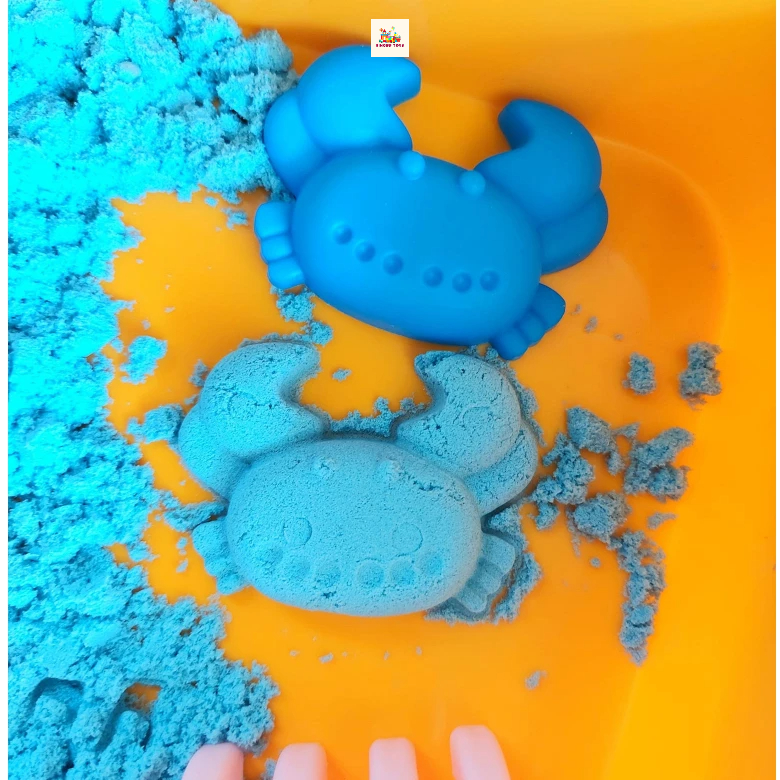 Đồ chơi cát động lực cao cấp cho bé kèm bộ khuôn lâu đài cát sinh vật biển và xe công trình