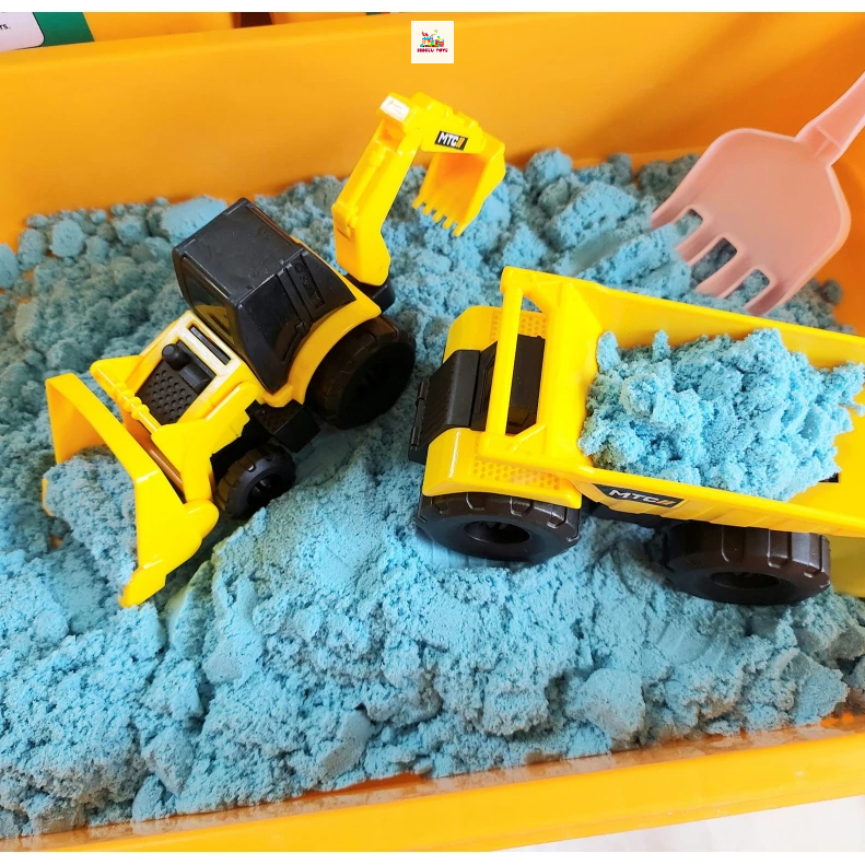 Đồ chơi cát động lực cao cấp cho bé kèm bộ khuôn lâu đài cát sinh vật biển và xe công trình