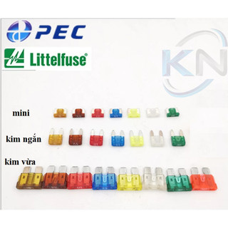 Cầu chì ô tô kim mini, kim ngắn, kim vừa loại tốt chính hãng (Hàng mới PEC Japan, Life Fuse Mỹ)