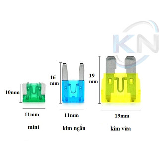 Cầu chì ô tô kim mini, kim ngắn, kim vừa loại thường (Hàng mới TQ sx)