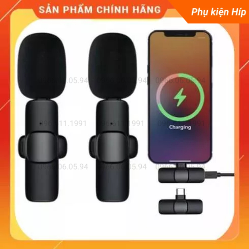 [Bảo hành 1 năm] Micro thu âm không dây cài áo  K9 - Khử Tiếng Ồn Cao Cấp - Khoảng Cách 20m | BigBuy360 - bigbuy360.vn