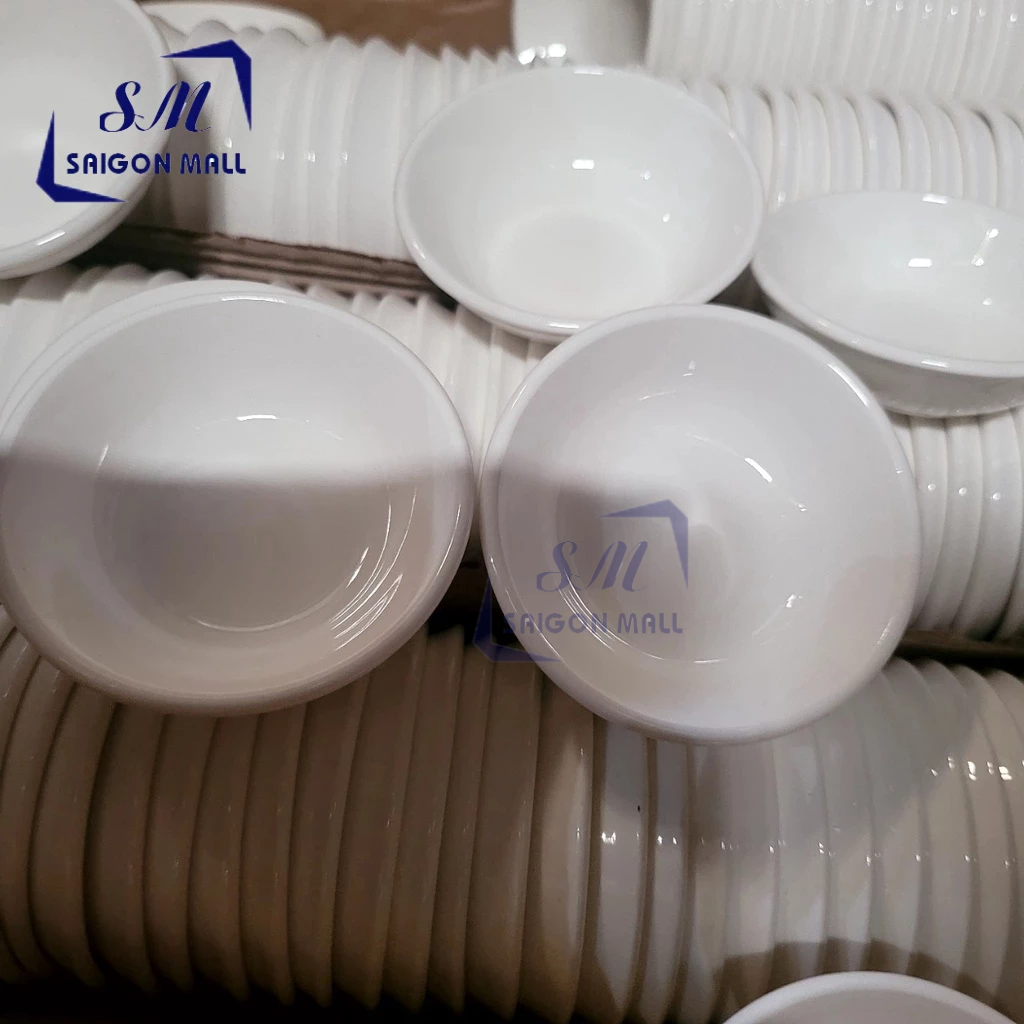 Bộ 6 dĩa chén đựng nước sốt / dĩa sứ trắng nhỏ đựng nước chấm / dĩa đựng muối tiêu