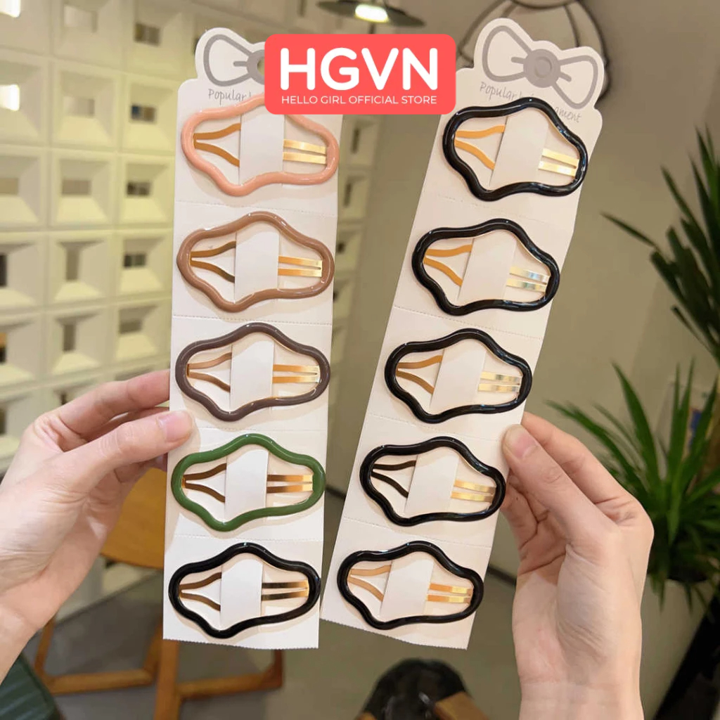 Kẹp Tóc Mái Kim Loại Hình Đám Mây Size Lớn 6.5cm HGVN Nhiều Màu Pastel Sang Trọng Phong Cách Hàn Quốc Dành Cho Nữ