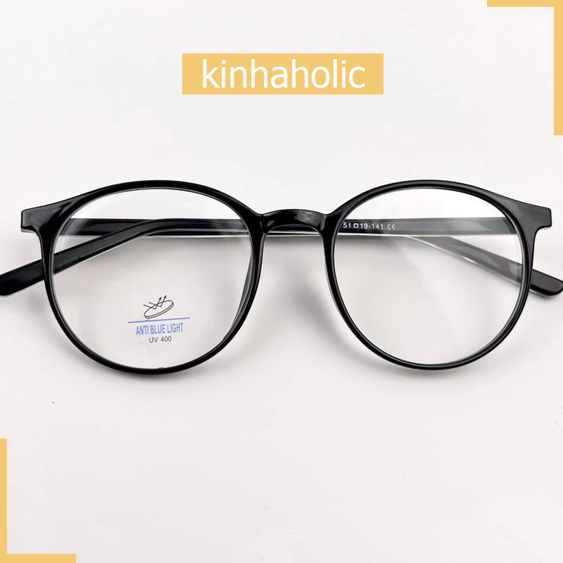 Gọng kính nhựa cốt kim loại dáng tròn 8243