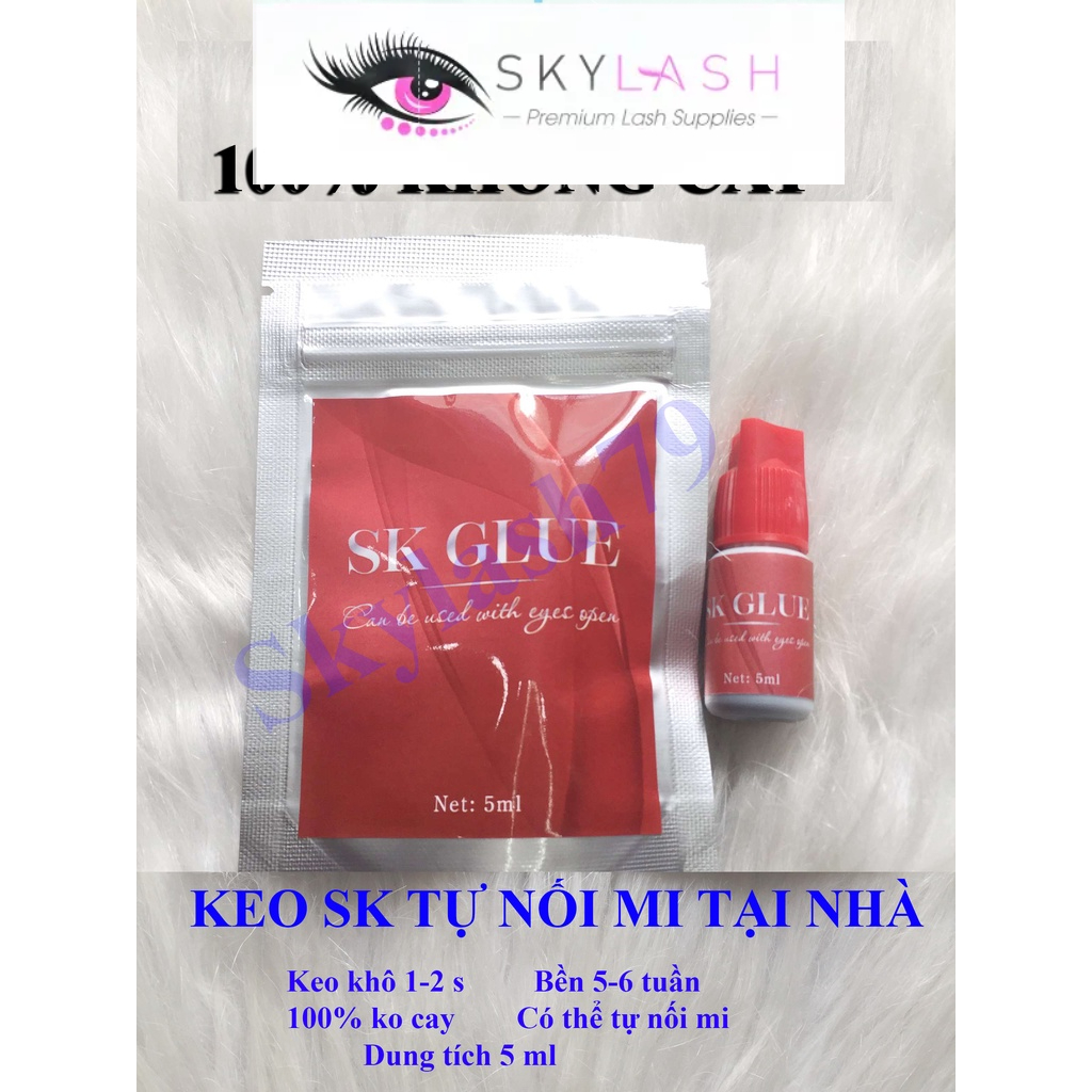 Keo Tự Nối Mi SK - Keo Không Cay - Dụng Cụ Nối Mi _ Skylash