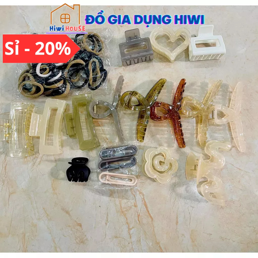 SET 67 MÓN KẸP TÓC HÀN QUỐC GỒM 17 KẸP + 50 DÂY BUỘC TÓC HIWIHOUSE