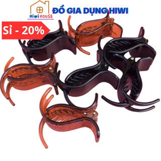[SET 12 CÁI ]  Kẹp Càng Cua Đen Nhám, Nâu Đen 3 Răng