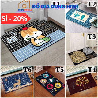 Thảm Lau Chân 3D Cao Cấp Thấm Nước Chống Trượt KT 40x60cm
