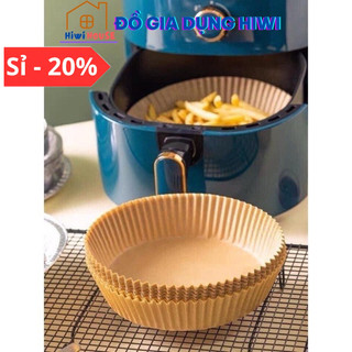 Giấy nến khay lót nồi chiên không dầu 1 tệp 50 TRÒN tờ cực tiện không gây hỏng nồi