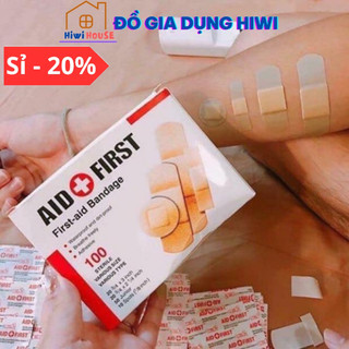 Băng gâu y tế hộp 100 miếng - băng gạc y tế dán vết thương