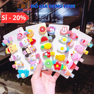 Set 10 kẹp tóc xinh xắn dễ thương phong cách Hàn Quốc cho bé gái