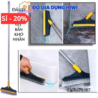 Cây Chổi Chà Sàn Nhà Tắm Thiết Kế Đầu Gạt Nước Và Đầu Chổi Xoay 120 Độ Quét Nhà Siêu Sạch Mọi Góc Bẩn