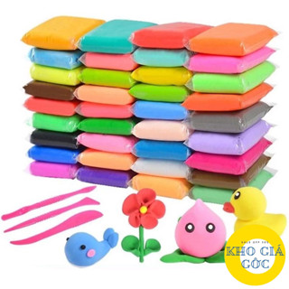 (Combo 5 Set) Đất Sét Tự Khô 12 Màu An Toàn, Nặn Hình Cao Cấp Dành Cho Bé Làm Butter Slime Trang Trí kho gia gốc