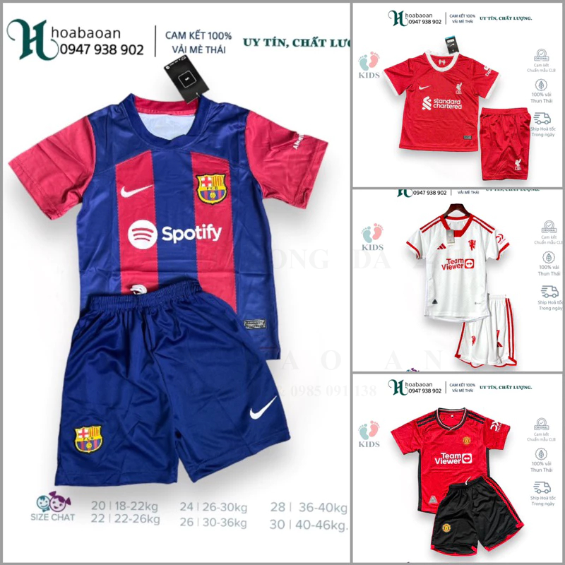 | NEW KIDS | Bộ Quần Áo Bóng Đá Trẻ Em Các CLB Mùa Giải 23/24