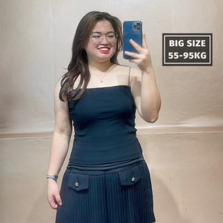 Áo 2 dây sợi bún bigsize 50-90kg, áo ống dáng croptop, áo hai dây bigsize