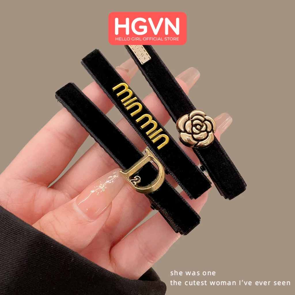 SET 11 Kẹp Tóc Mái Kẹp Tách Đính Charm Ngôi Sao Chữ X M.I.N Blackpink HGVN Thời Tran Phong Cách Pháp Dành Cho Nữ