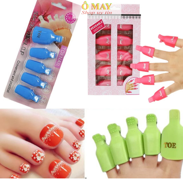 Sét Kẹp ủ tay 10 chiếc chuyên làm nail chăm sóc trang trí móng Shop Ô MAY OMAYVN