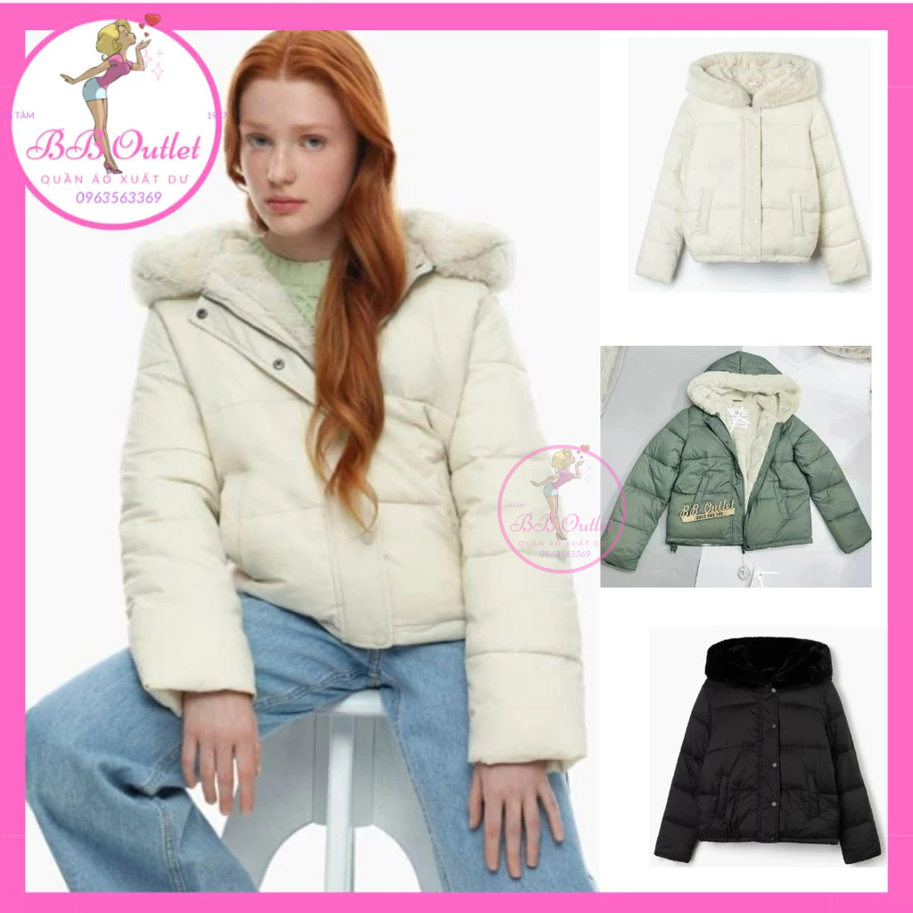 Áo phao bé gái lót lông cực dày, siêu ấm _ Parka đi tuyết âm độ (-20•C)