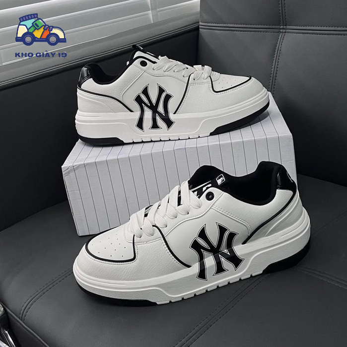 Giày MLB Chunky đen, Giày Chunky Ny cô cao thâp thời trang unisex hot 2022 Full Box