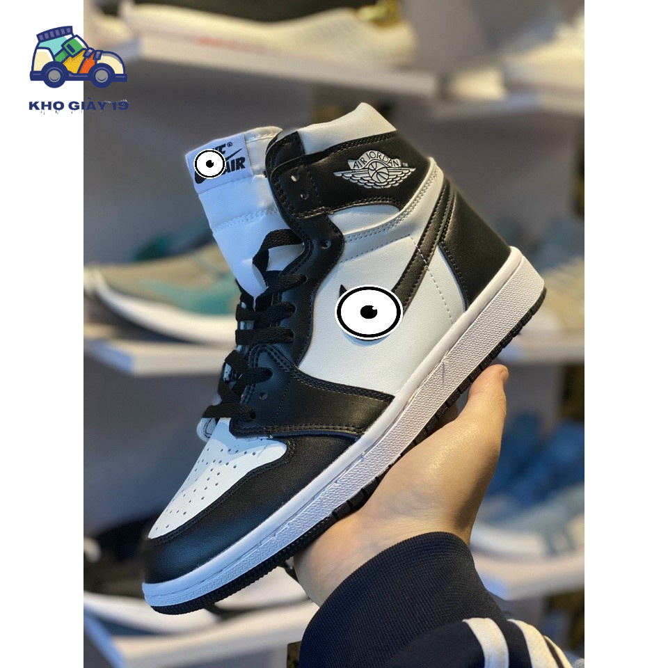 Giày Jordan đen cao, Giày JD1 high black đơn giản bản đẹp 2022 full box tặng kèm dây