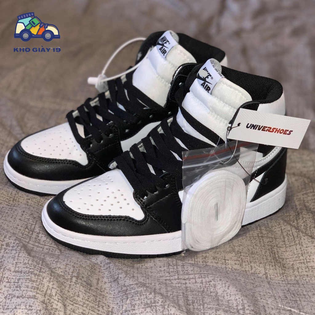 Giày Jordan đen cao, Giày JD1 high black đơn giản bản đẹp 2022 full box tặng kèm dây