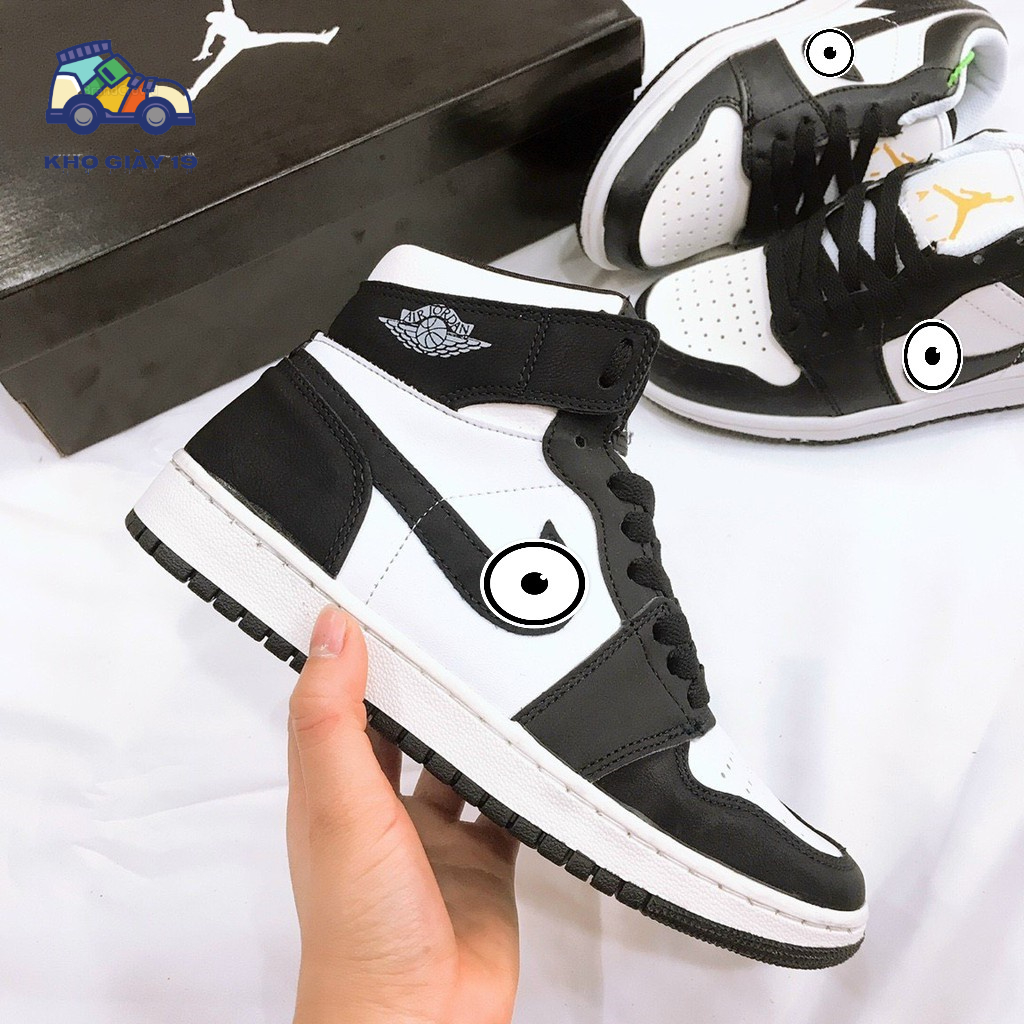 Giày Jordan đen cao, Giày JD1 high black đơn giản bản đẹp 2022 full box tặng kèm dây