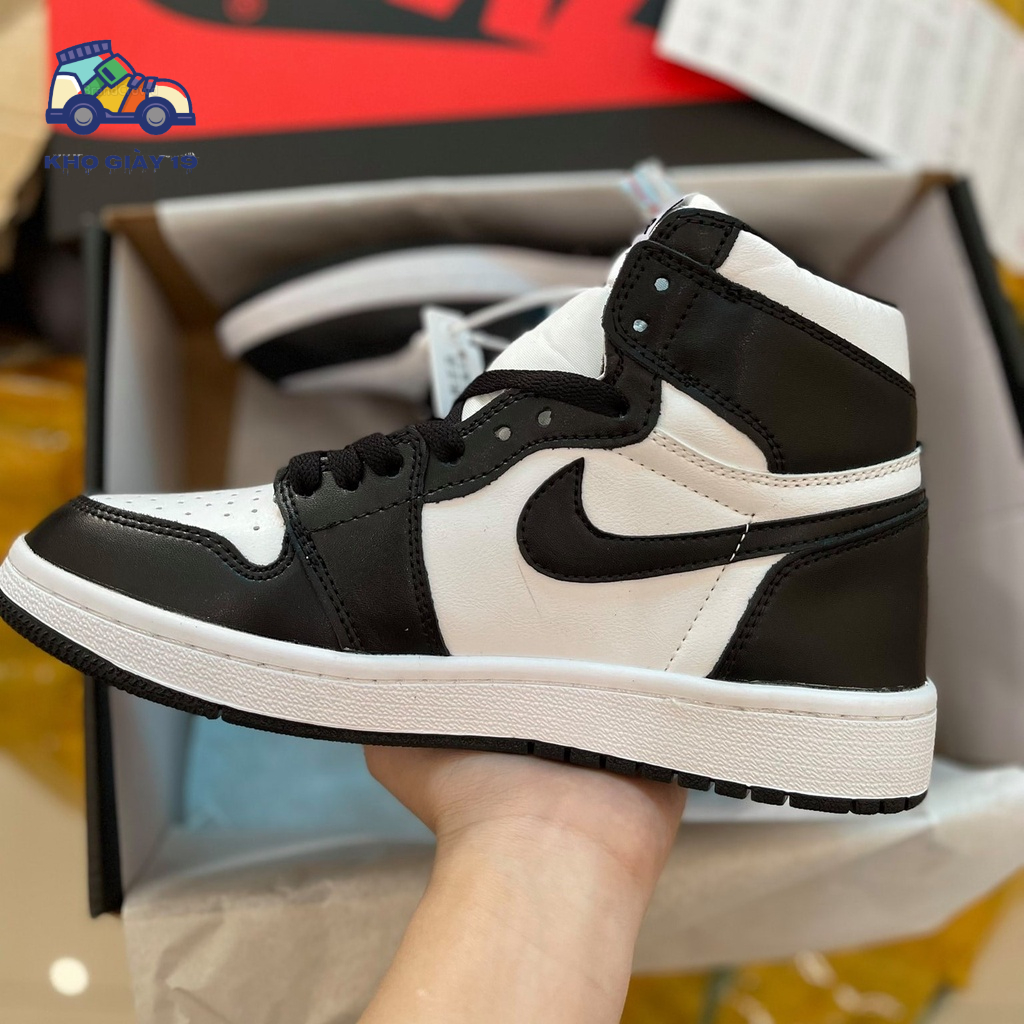 Giày Jordan đen cao, Giày JD1 high black đơn giản bản đẹp 2022 full box tặng kèm dây