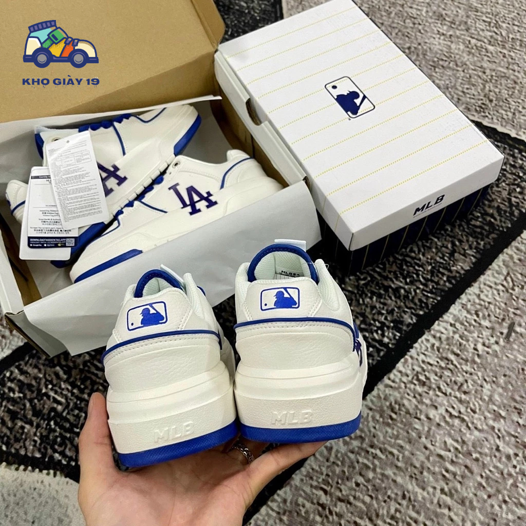 Giày thể thao MLB Chunky Boston đỏ nâu, Sneaker Chunky LA siêu hot trend 2023 Full Box