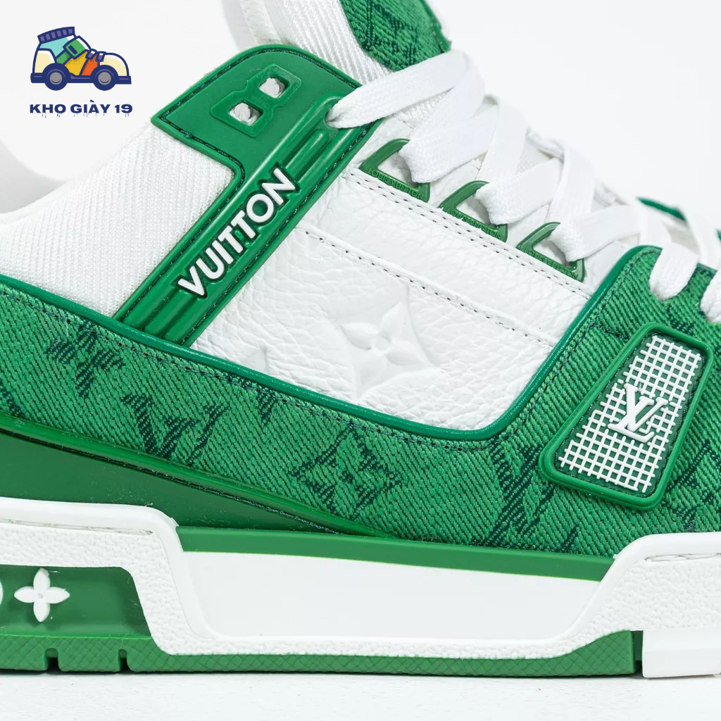 Giày LV trainer xanh, Giày thể thao LV Xanh Lá green hot 2022 Bản Cao Cấp Full Box