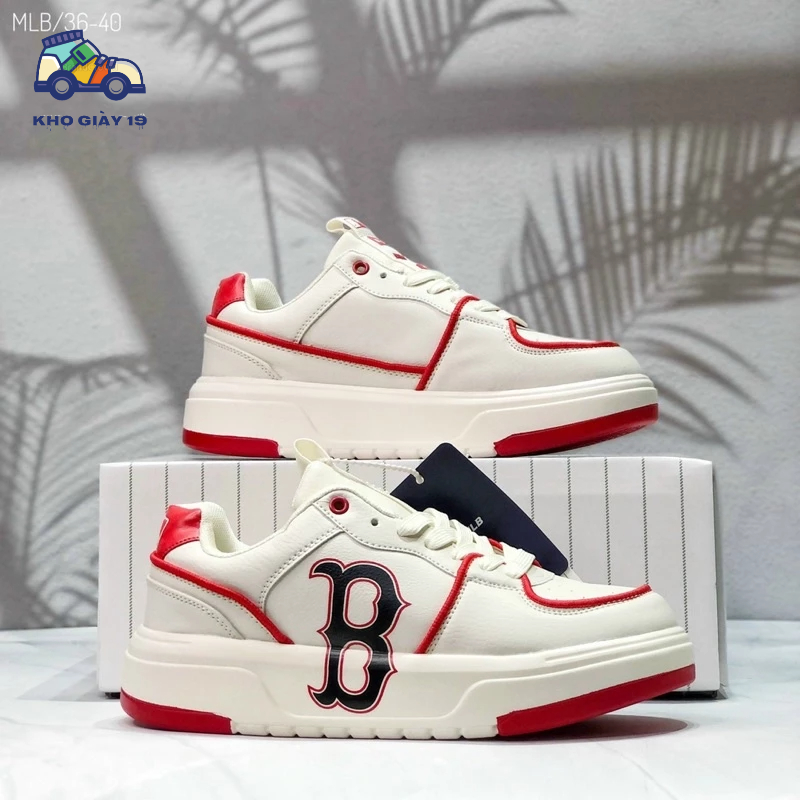 Giày thể thao MLB Chunky Boston, Sneaker Ny đen phối đồ nam nữ bản đẹp 2023 Full Box