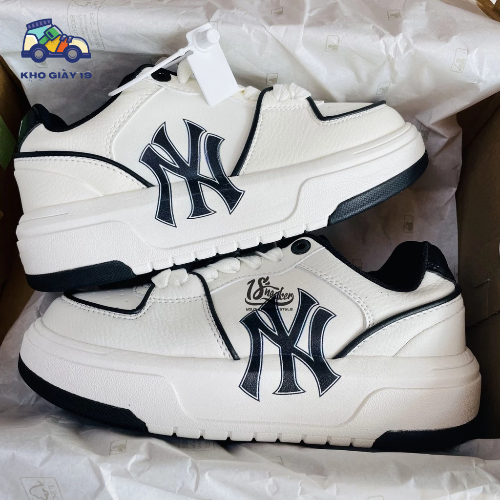 Giày thể thao MLB Chunky Boston, Sneaker Ny đen phối đồ nam nữ bản đẹp 2023 Full Box