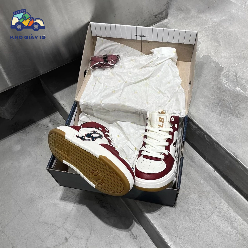 Giày thể thao Mlb Chunky Liner High Boston Red Sox siêu hot trend 2023 Full Box