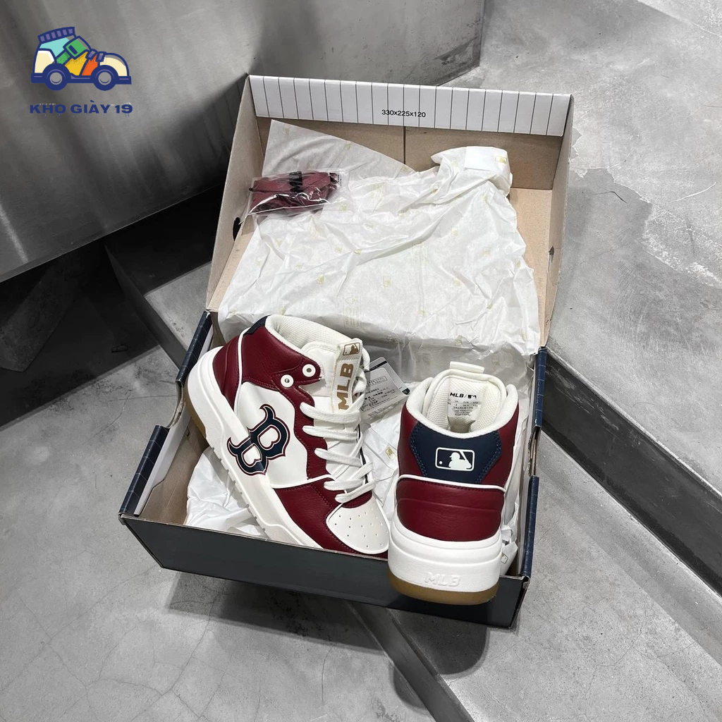Giày thể thao Mlb Chunky Liner High Boston Red Sox siêu hot trend 2023 Full Box