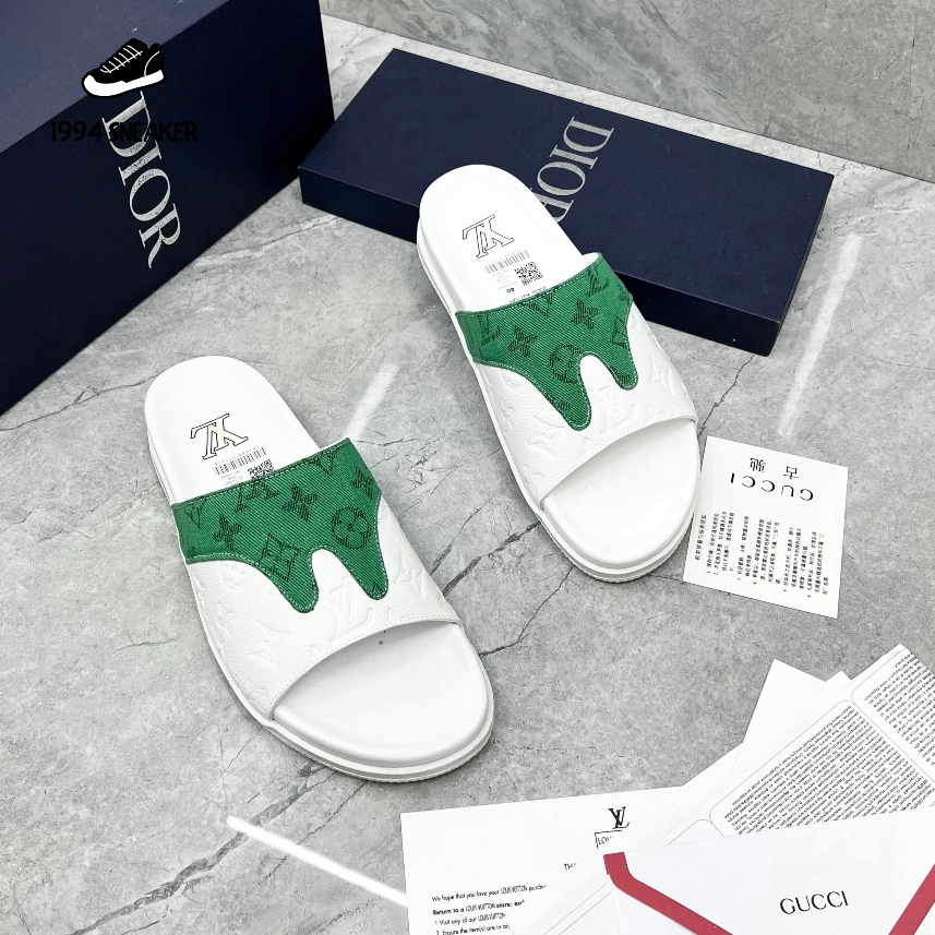 Dép LV nam_Dép nam quai ngang LV cao su nhiều màu phối đồ cực chất hot trend 2023