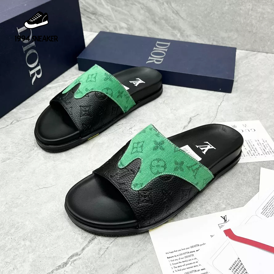 Dép LV nam_Dép nam quai ngang LV cao su nhiều màu phối đồ cực chất hot trend 2023