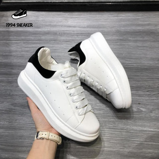 Giày Thể Thao MCQ, Giày Sneaker MC Queen trắng dây lụa,gót nhung đế 4cm Full Box